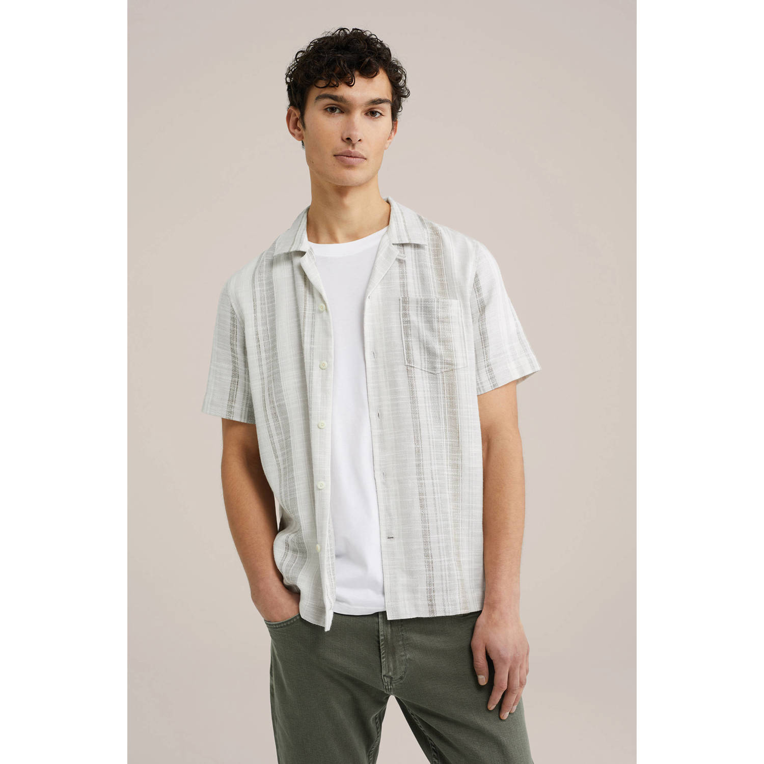 WE Fashion casual overhemd ecru