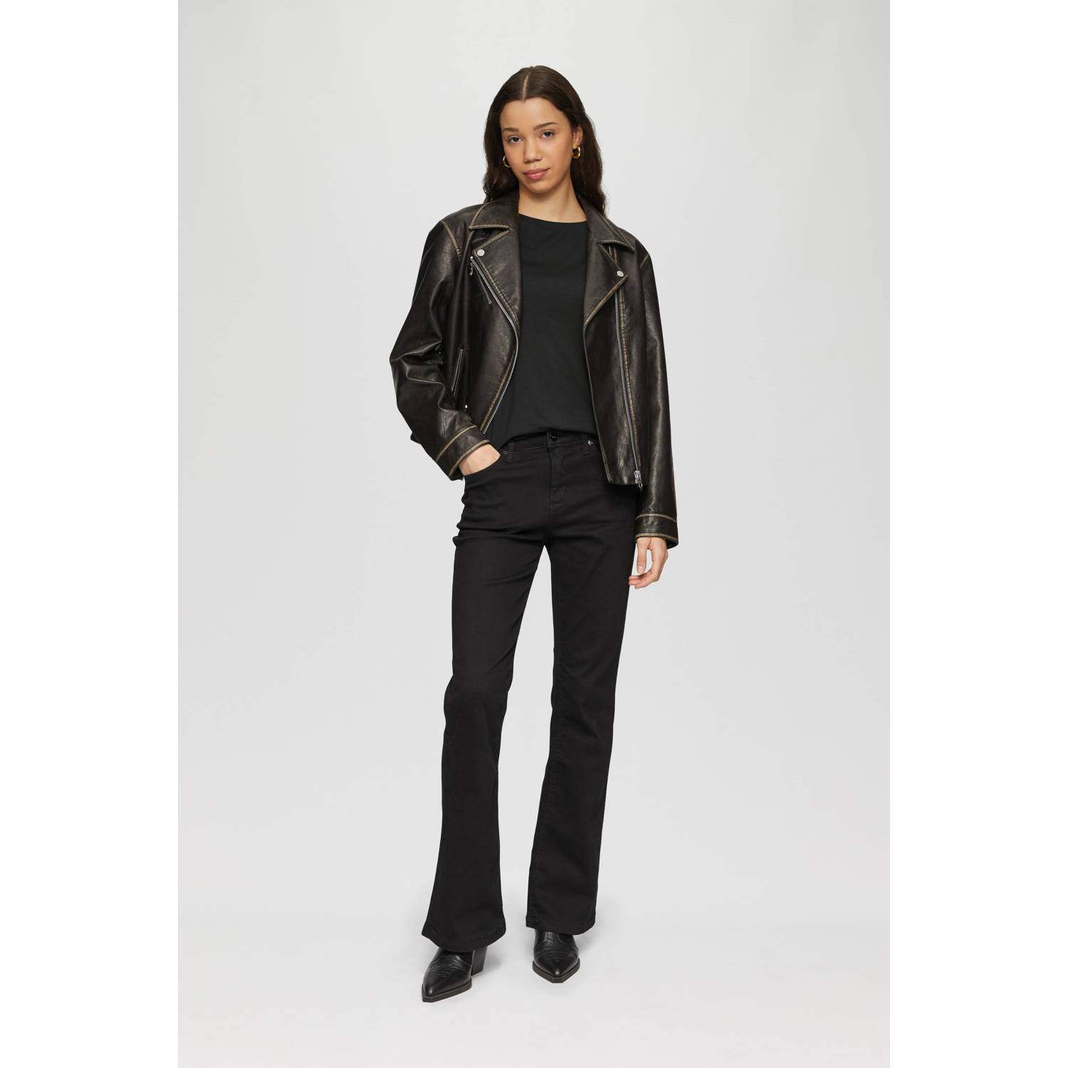 Q S by s.Oliver top zwart