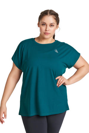 Plus Size sportshirt donkergroen