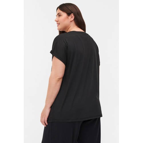 ACTIVE By Zizzi Plus Size sportshirt zwart afbeelding