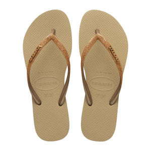 Slim teenslippers zand