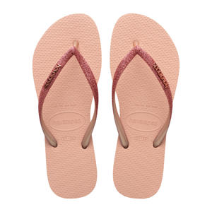 Slim teenslippers roze