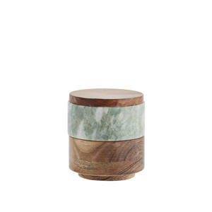 Marmeren & houten doosje met deksel 