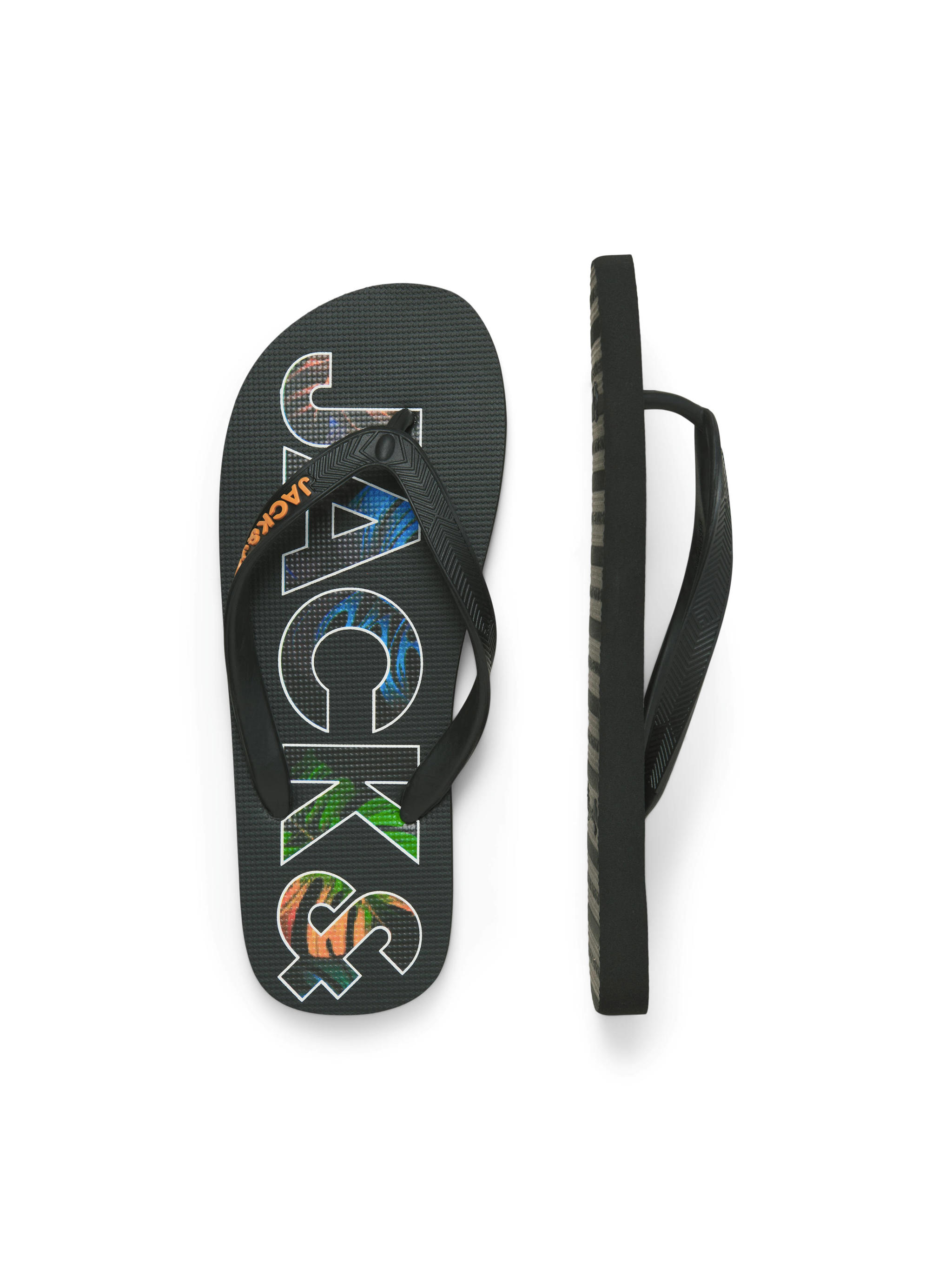 Infradito Uomo JACK & JONES Jfwlogo Palm Print - Design Con Stampo A Palma - 13