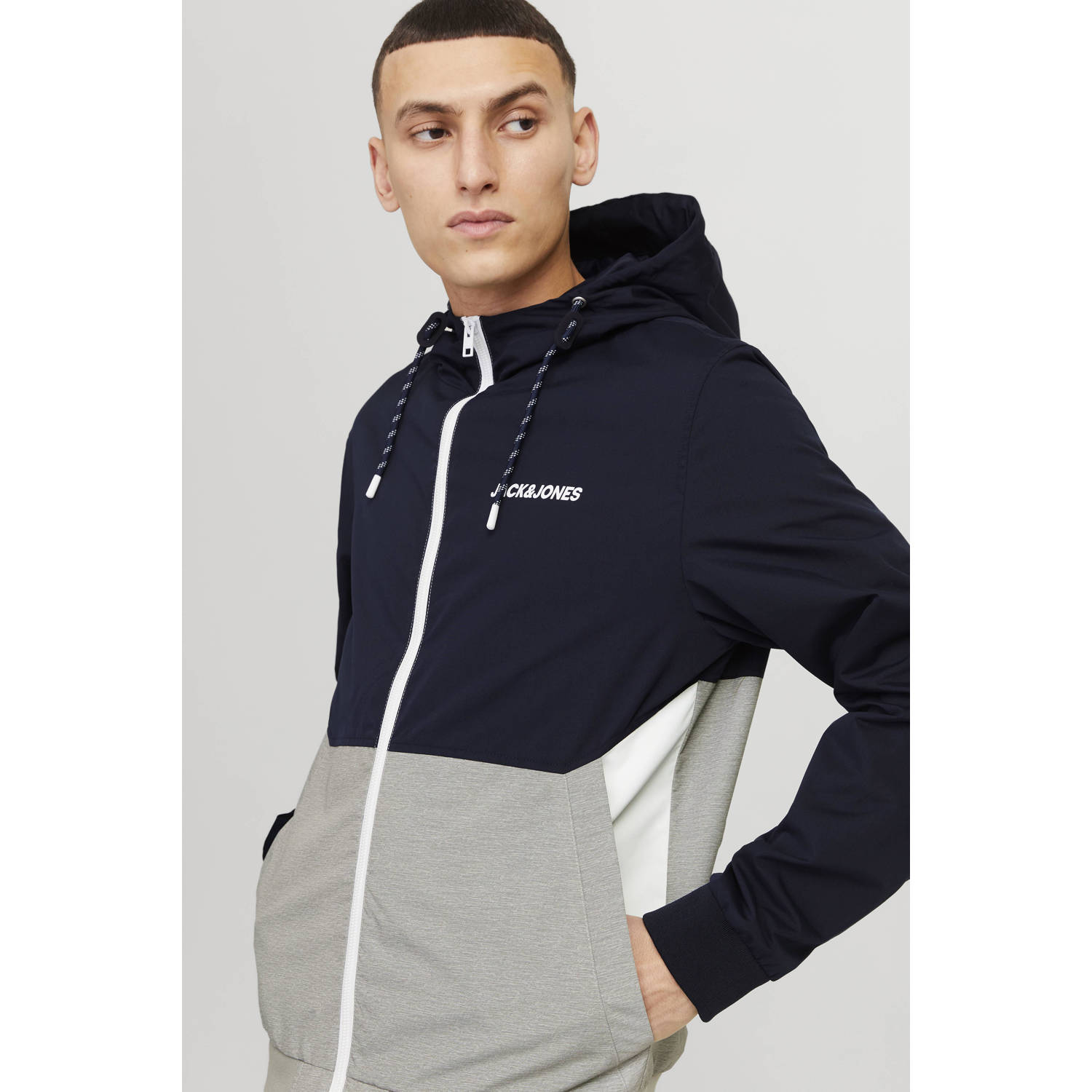 JACK & JONES ESSENTIALS tussenjas JJERUSH donkerblauw