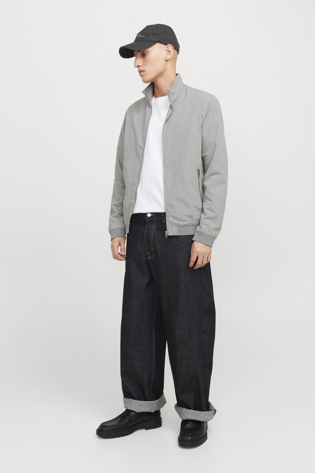 JACK & JONES ESSENTIALS bomberjack JJERUSH lichtgrijs