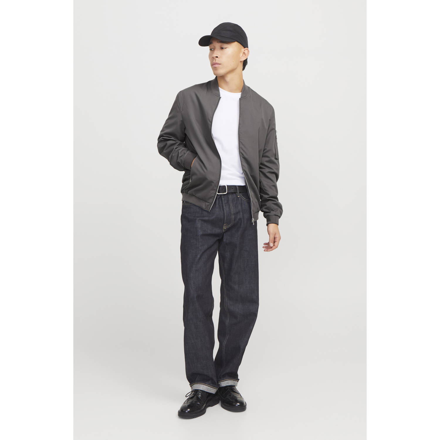 JACK & JONES ESSENTIALS bomberjack grijs