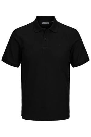 regular polo met ingebreid patroon zwart