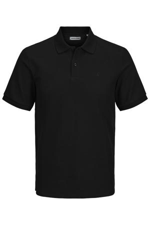 regular polo met ingebreid patroon zwart