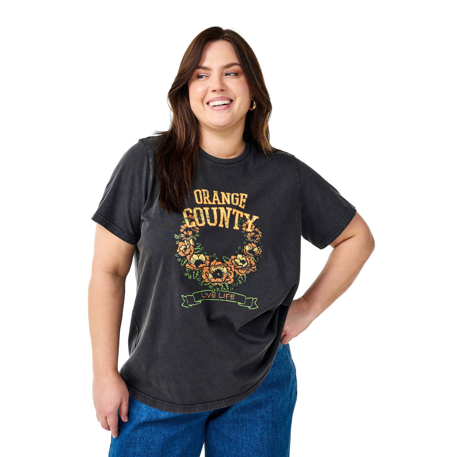 Zizzi T-shirt antraciet