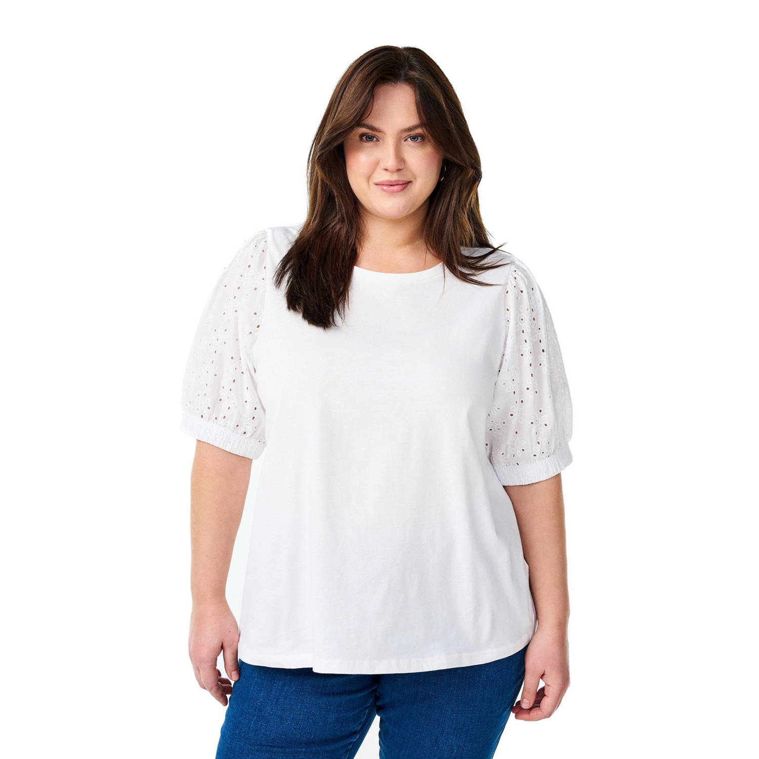 Zizzi T-shirt wit broderie