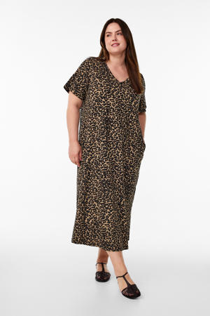 maxi jurk bruin