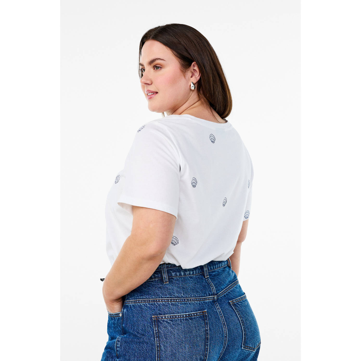 Zizzi T-shirt wit