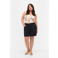 Zizzi high waist casual short donkerblauw