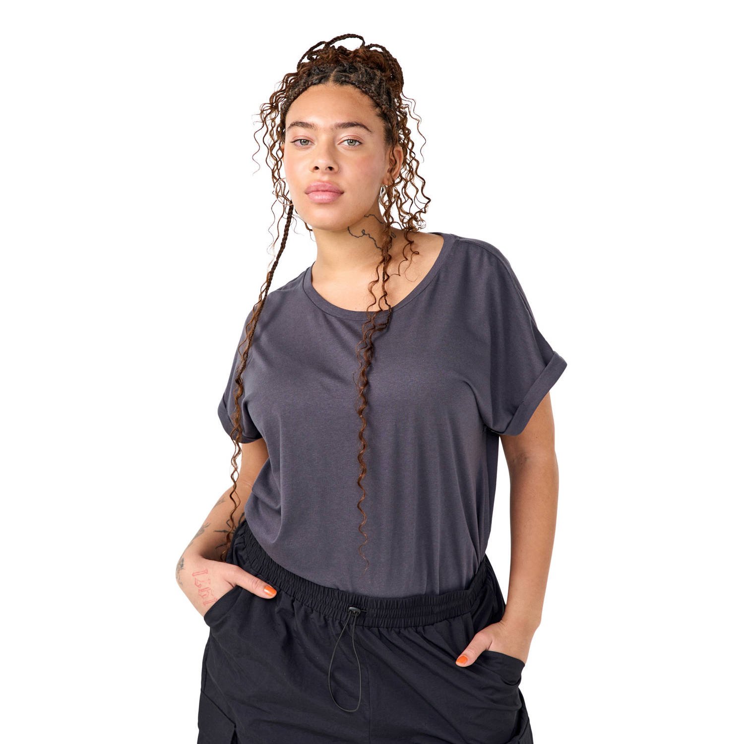 Zizzi T-shirt antraciet