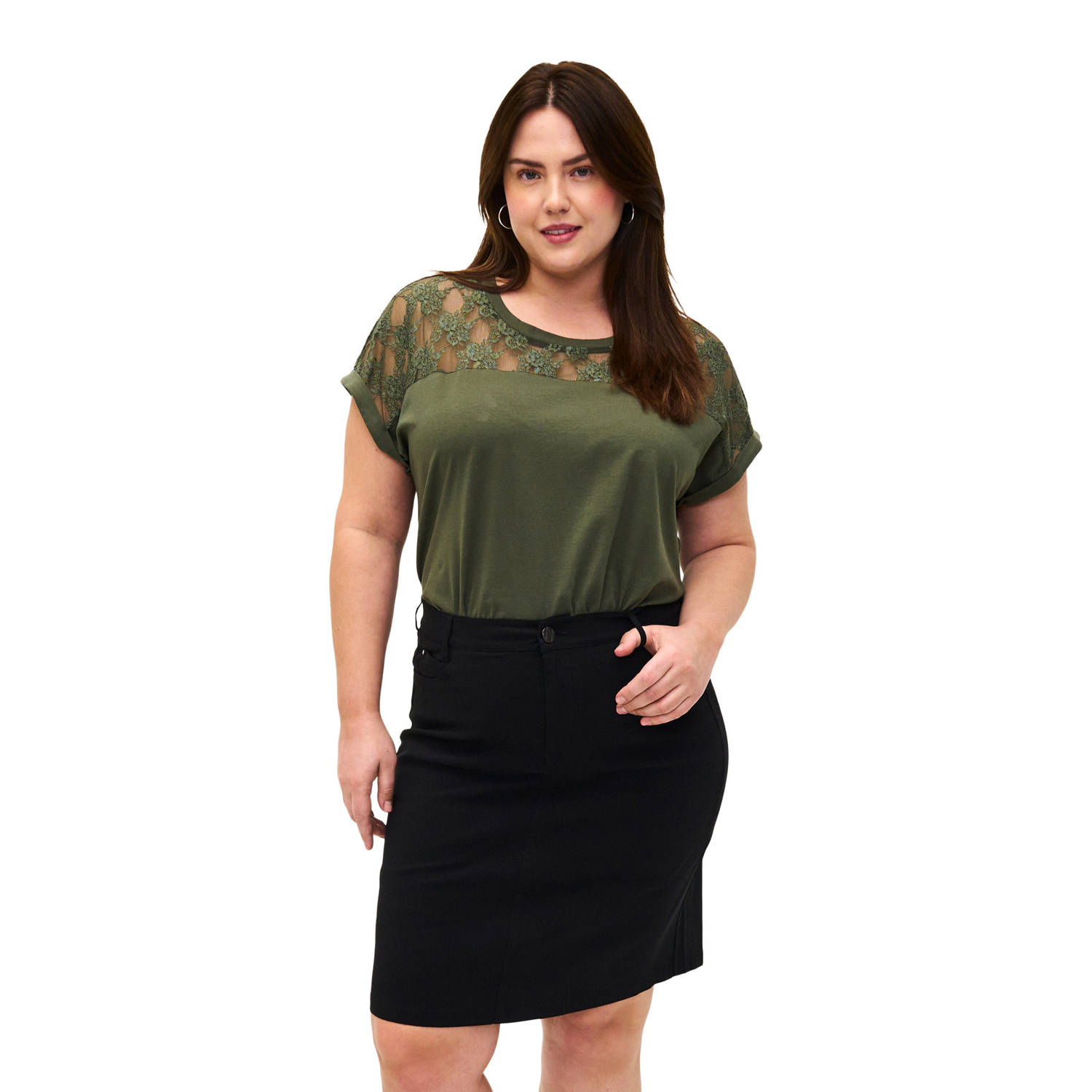 Zizzi spijkerrok black denim