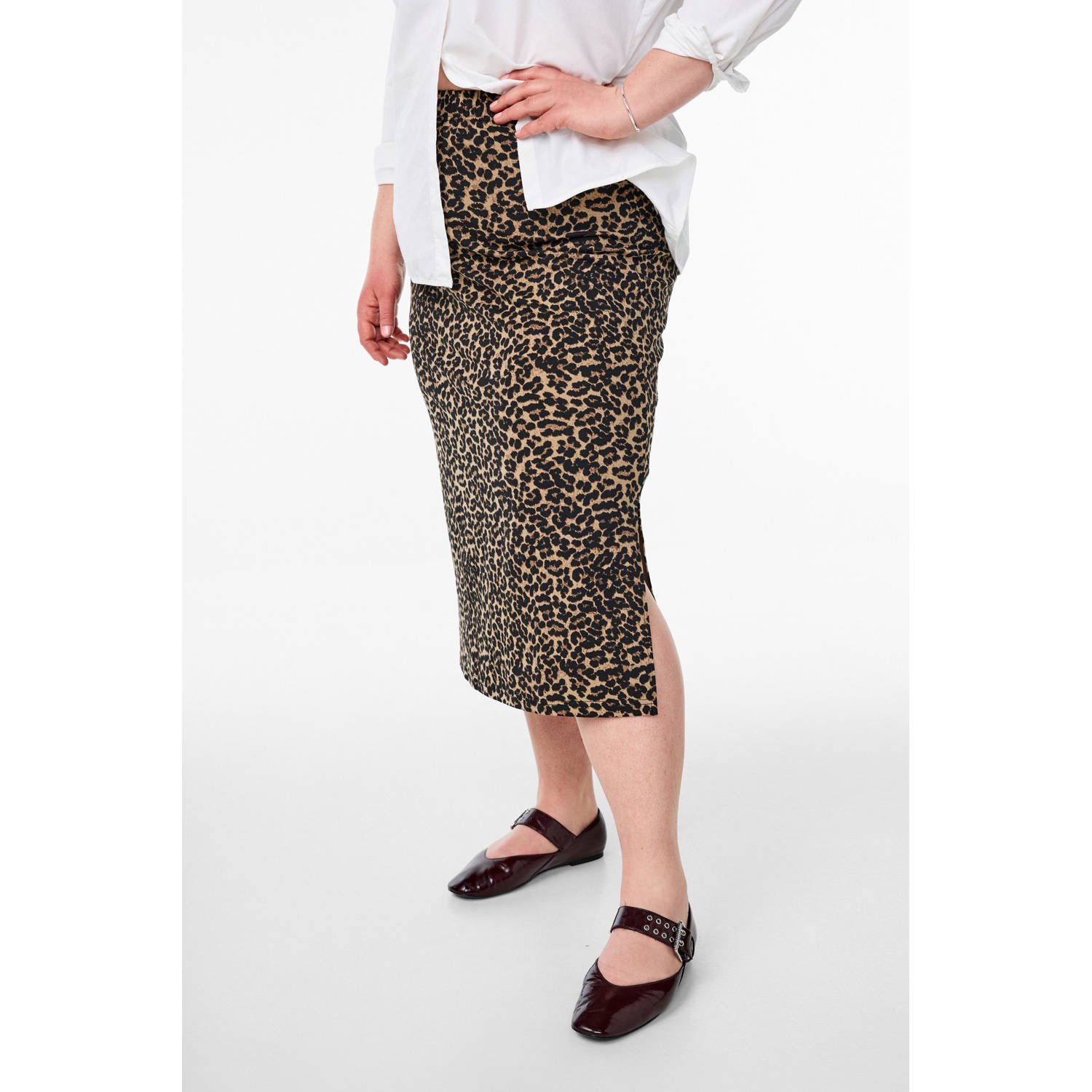 Zizzi midi rok bruin