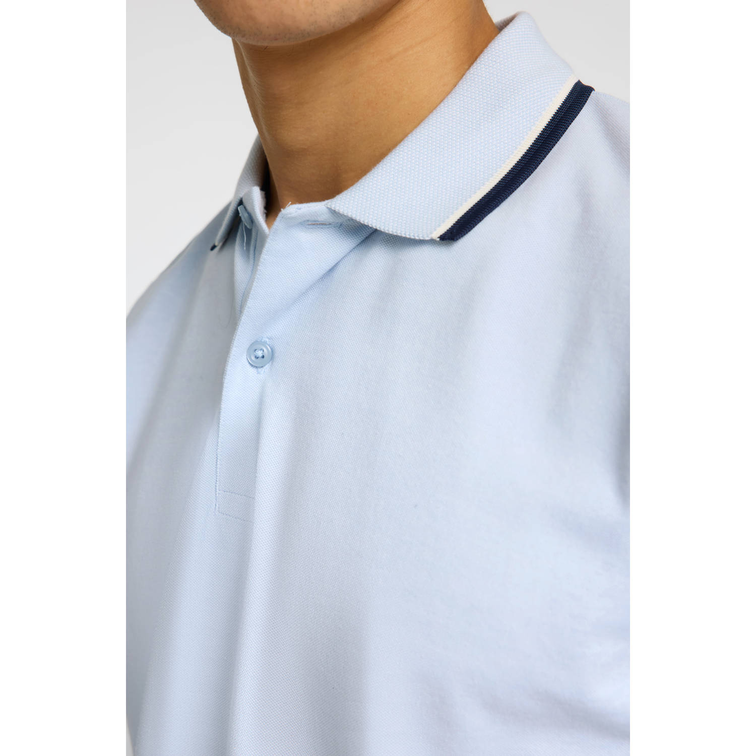 SELECTED HOMME slim polo lichtblauw