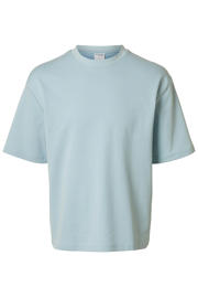 thumbnail: Selected loose fit T-shirt SLHLOOSEOSCAR lichtblauw