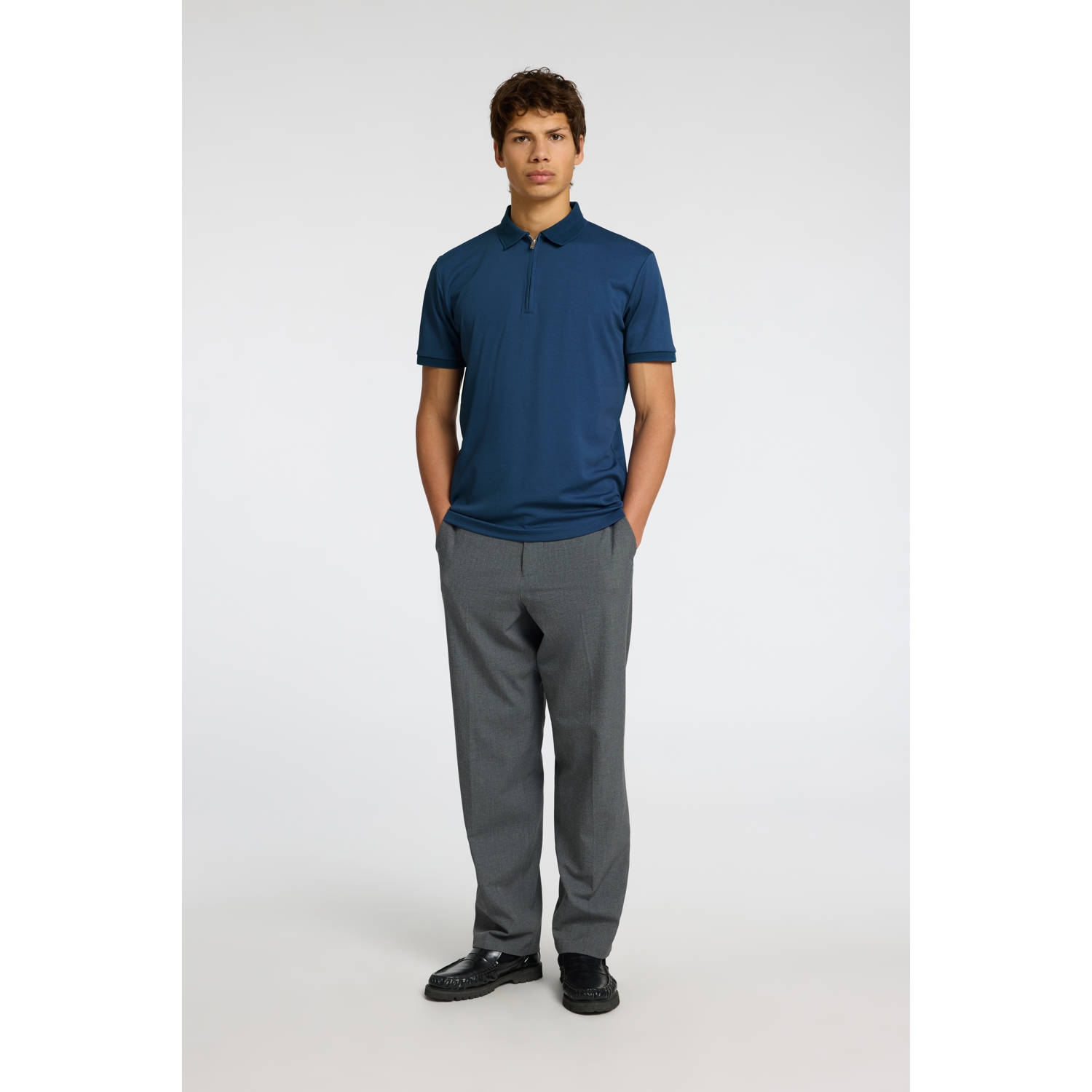 SELECTED HOMME regular polo blauw