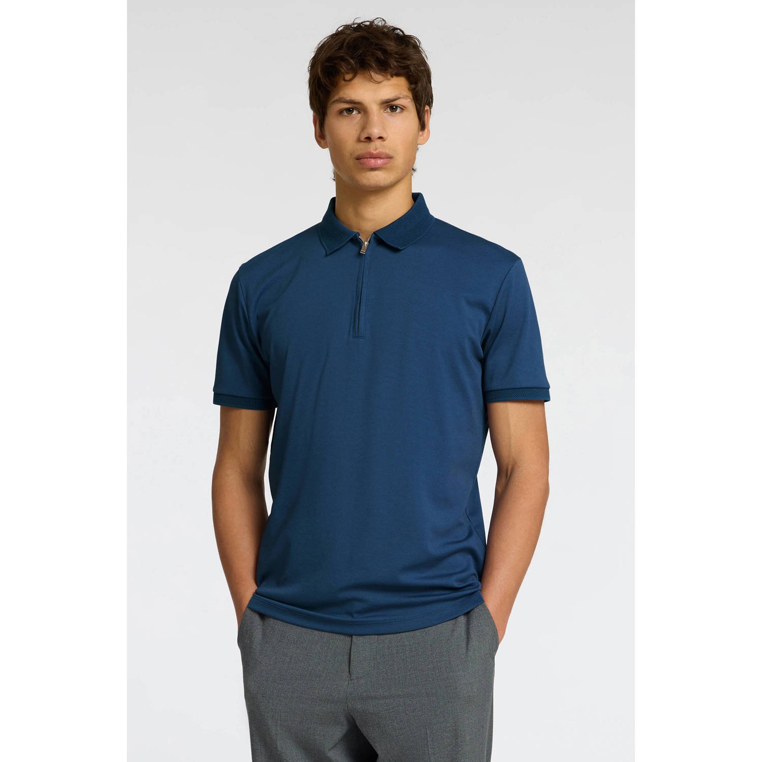 SELECTED HOMME Poloshirt SLHFAVE ZIP SS POLO NOOS