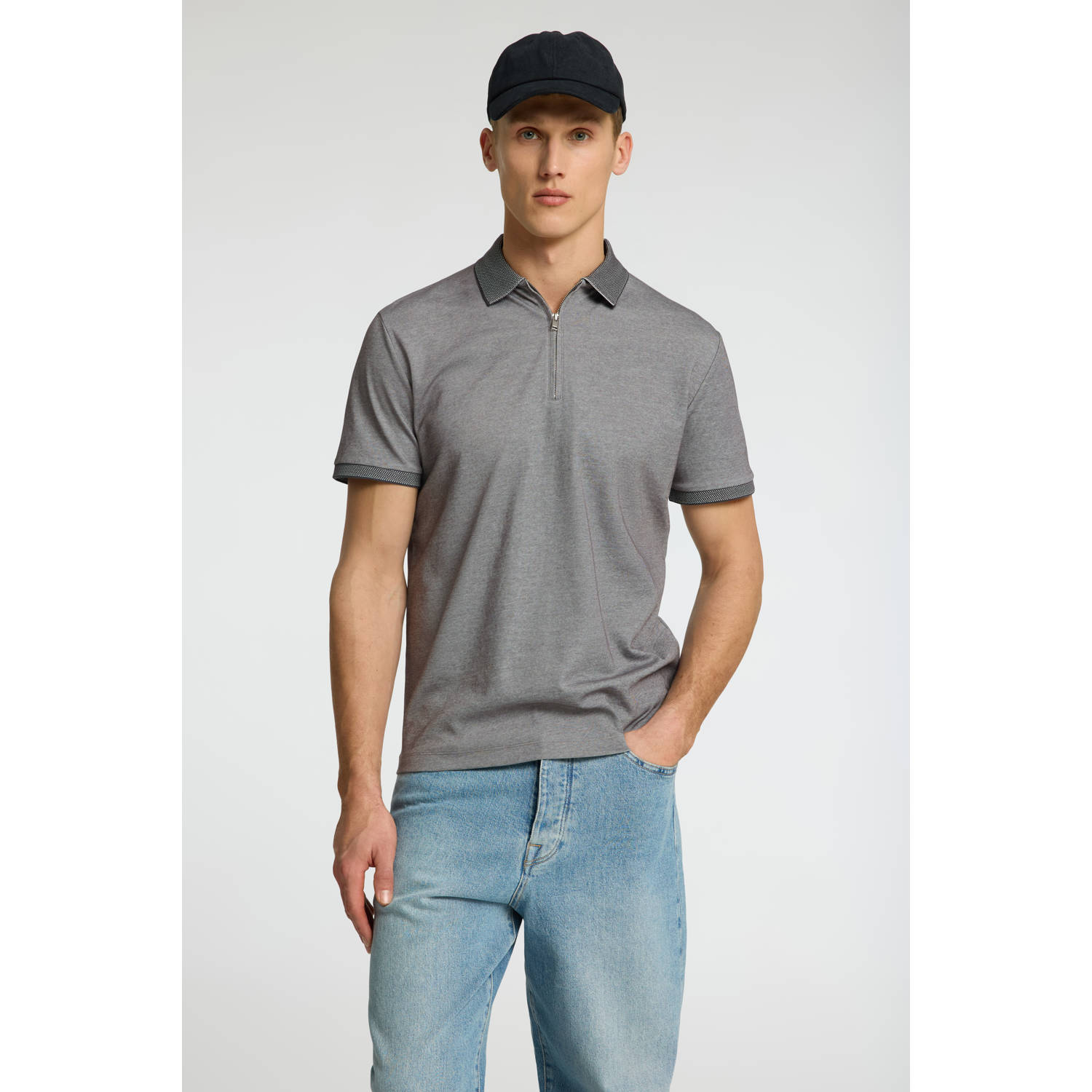 SELECTED HOMME Poloshirt SLHFAVE ZIP SS POLO NOOS