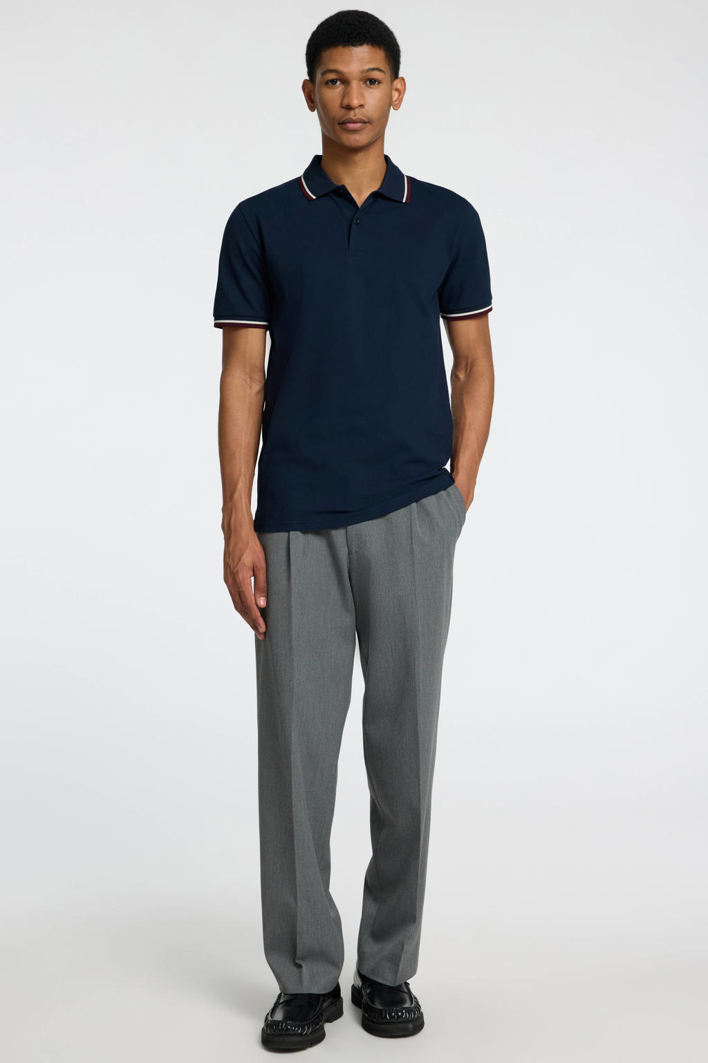 Selected slim polo donkerblauw