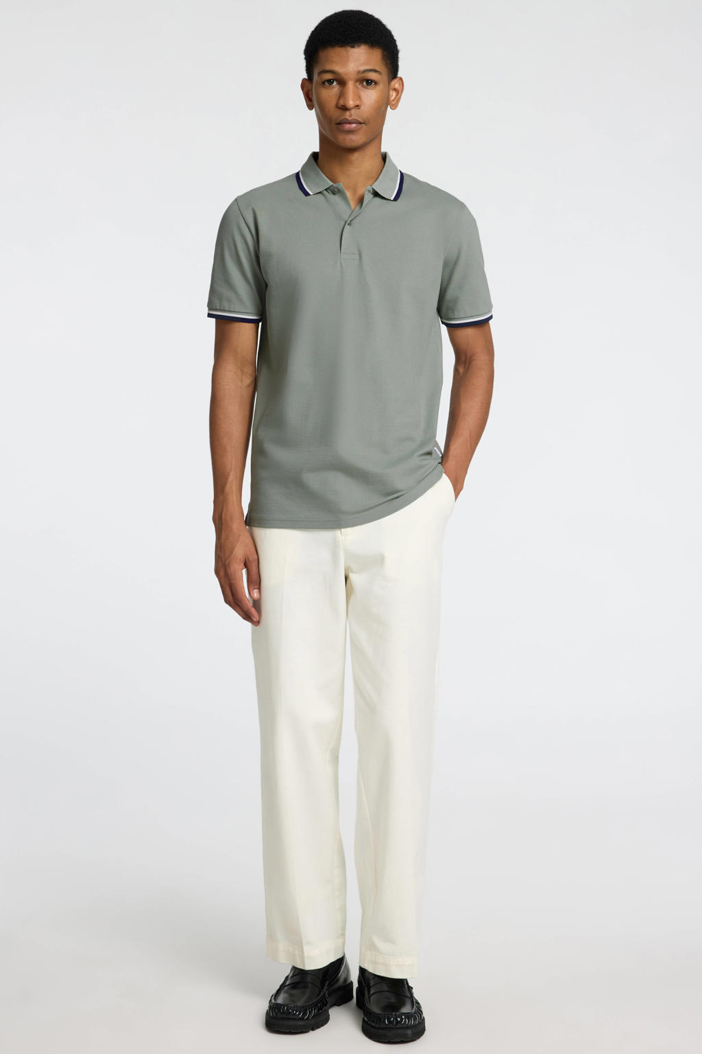 Selected slim polo groen