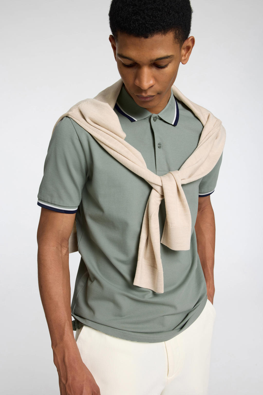 Selected slim polo groen