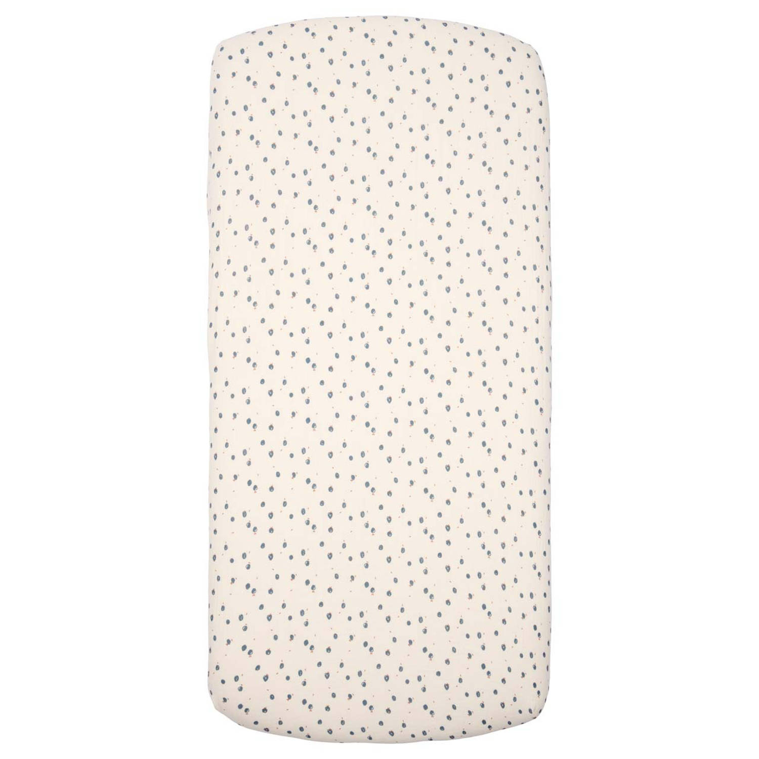 Koeka ledikant hoeslaken Lugo offwhite blauw