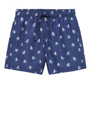 zwemshort blauw/wit