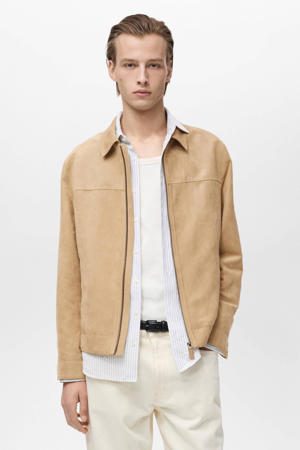 imitatieleren jas beige