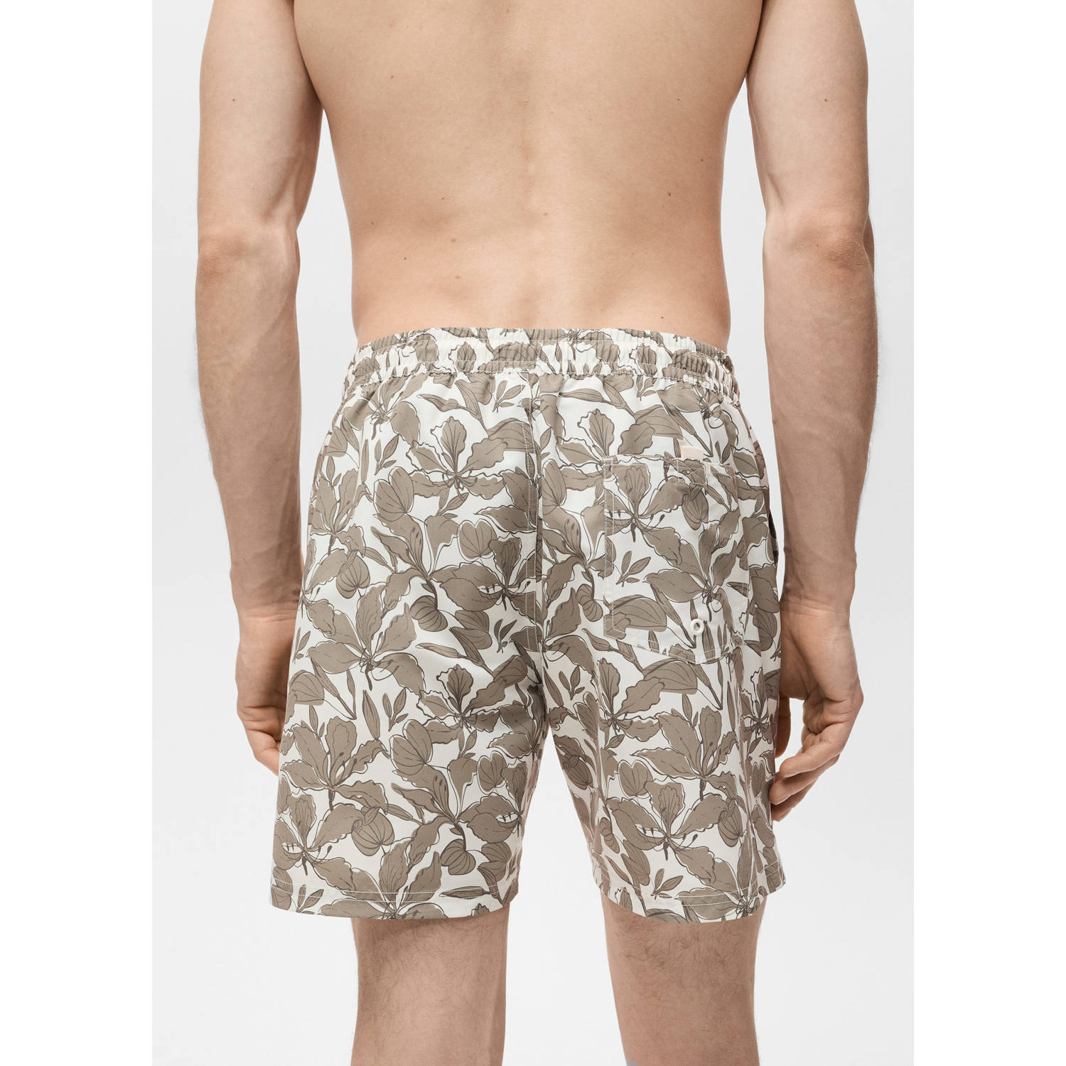 Mango Man zwemshort kaki wit