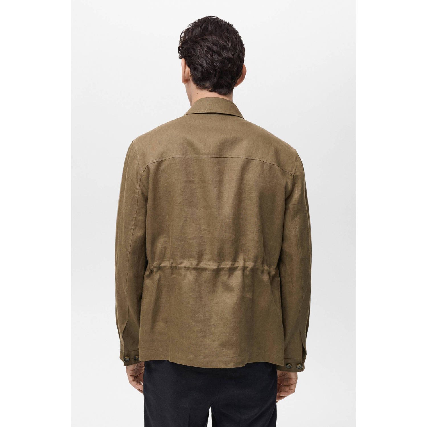 Mango Man overshirt bruin