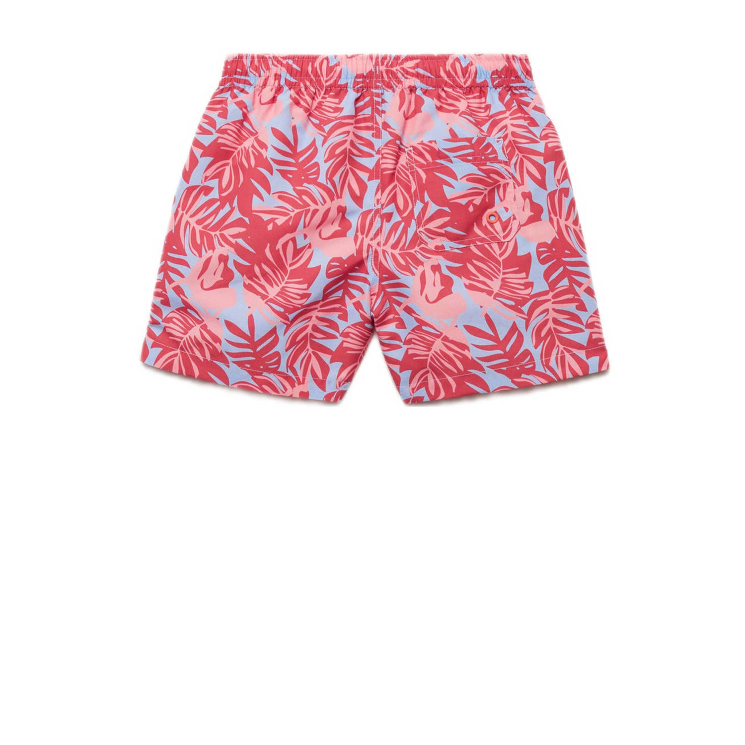 Mango Kids zwemshort koraalrood roze lichtblauw