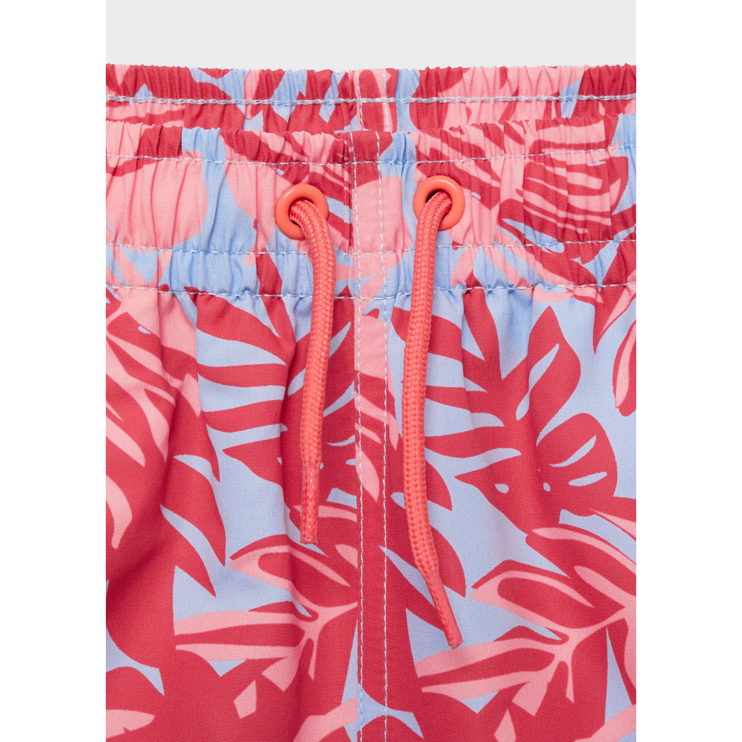 Mango Kids zwemshort koraalrood roze lichtblauw