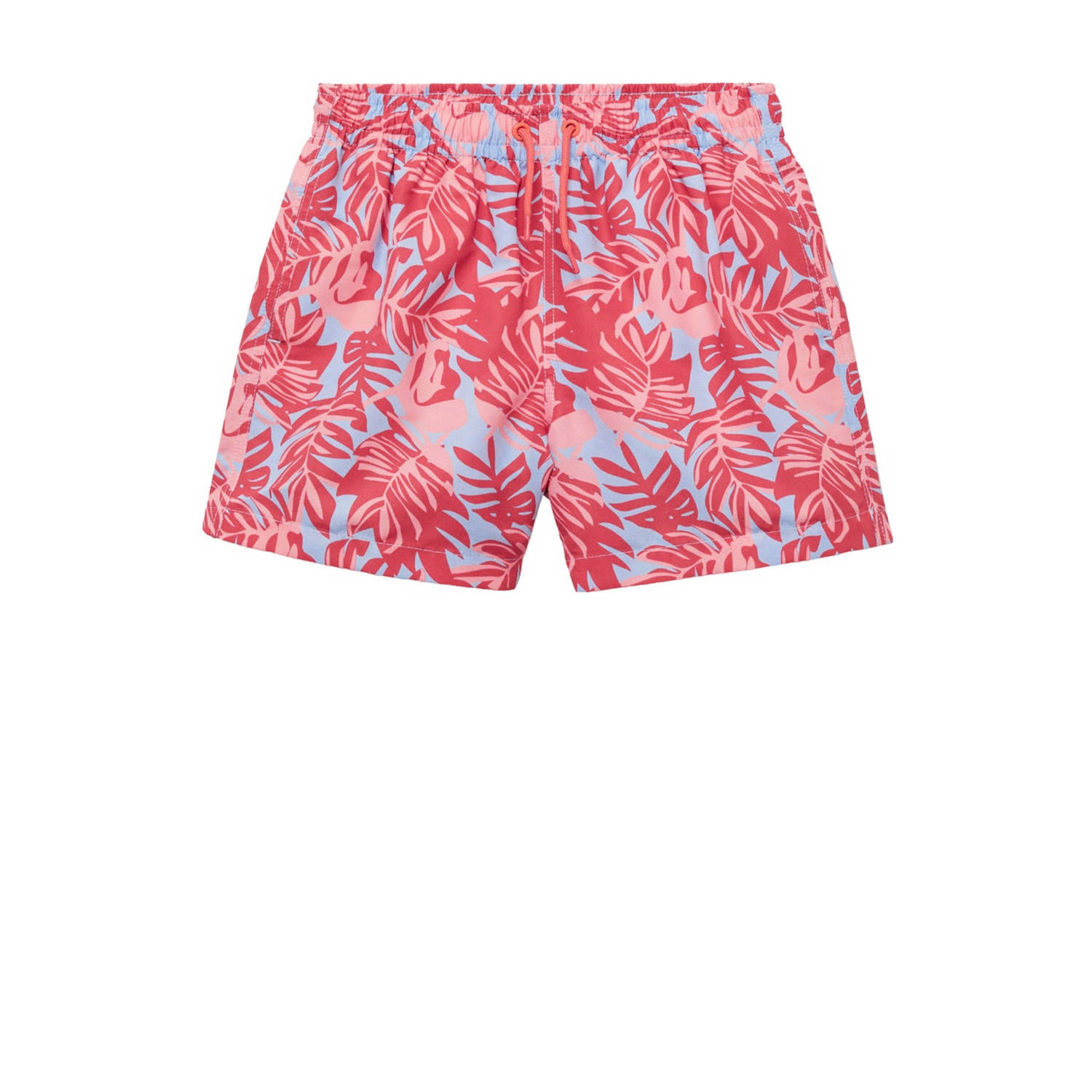 Mango Kids zwemshort koraalrood roze lichtblauw