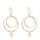 A Beautiful Story gold plated oorbellen Enjoyable Rose Quartz goudkleurig