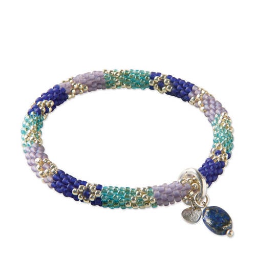 A Beautiful Story armband Artistic Lapis Lazuli zilverkleurig afbeelding