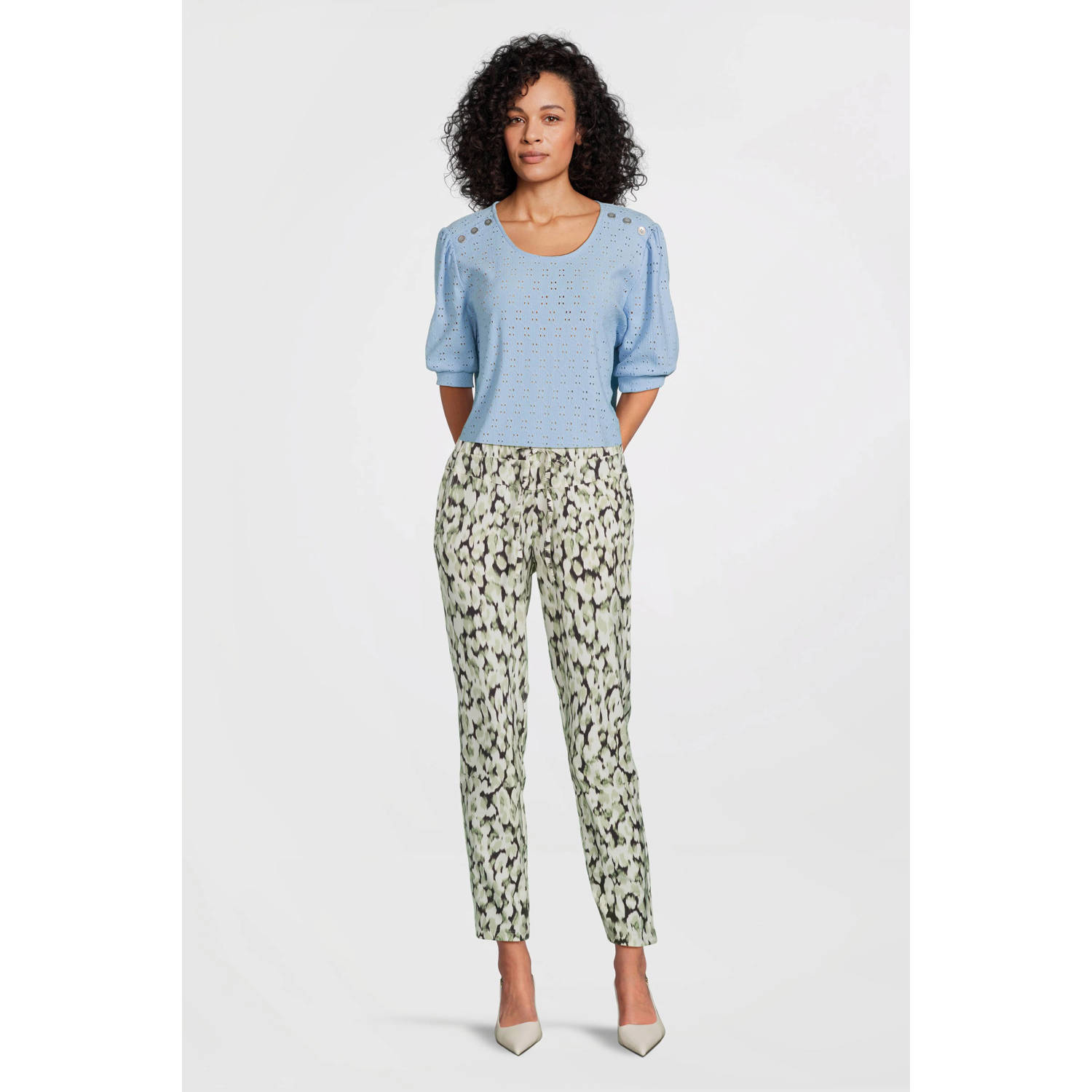 Dreamstar top blauw broderie
