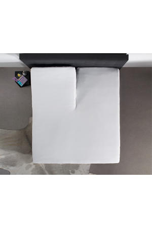 molton split topmatras (tot 12 cm matras) wit