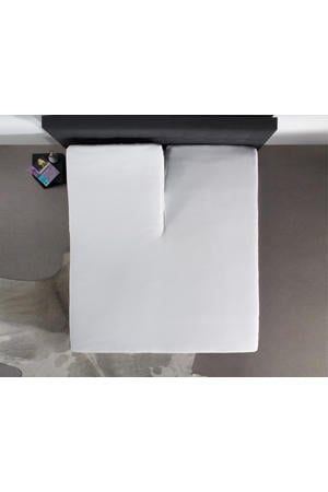 molton split topmatras (tot 12 cm matras) wit