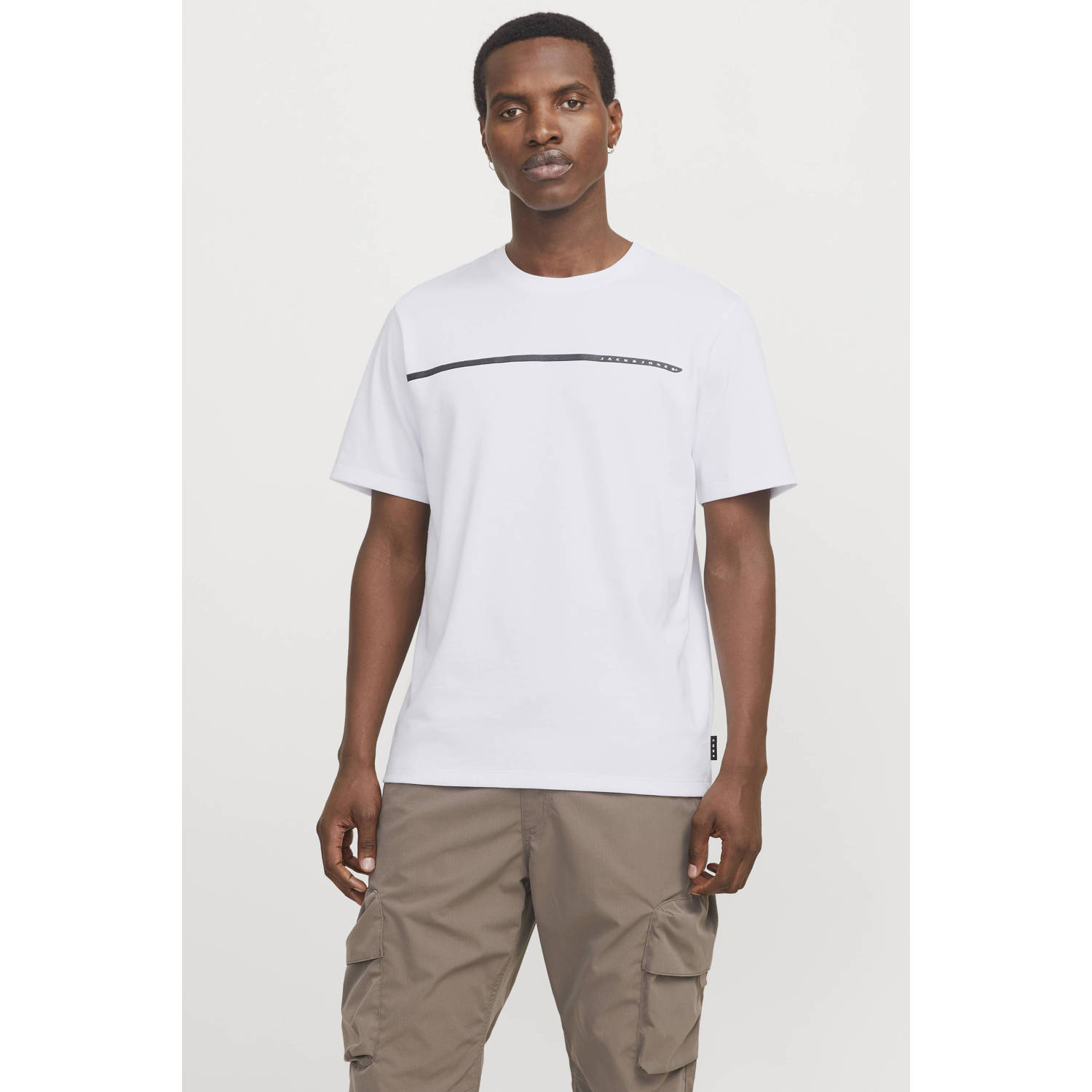 Jack & Jones T-shirt JCOFUSION FULL BRANDING TEE SS CREW NOOS