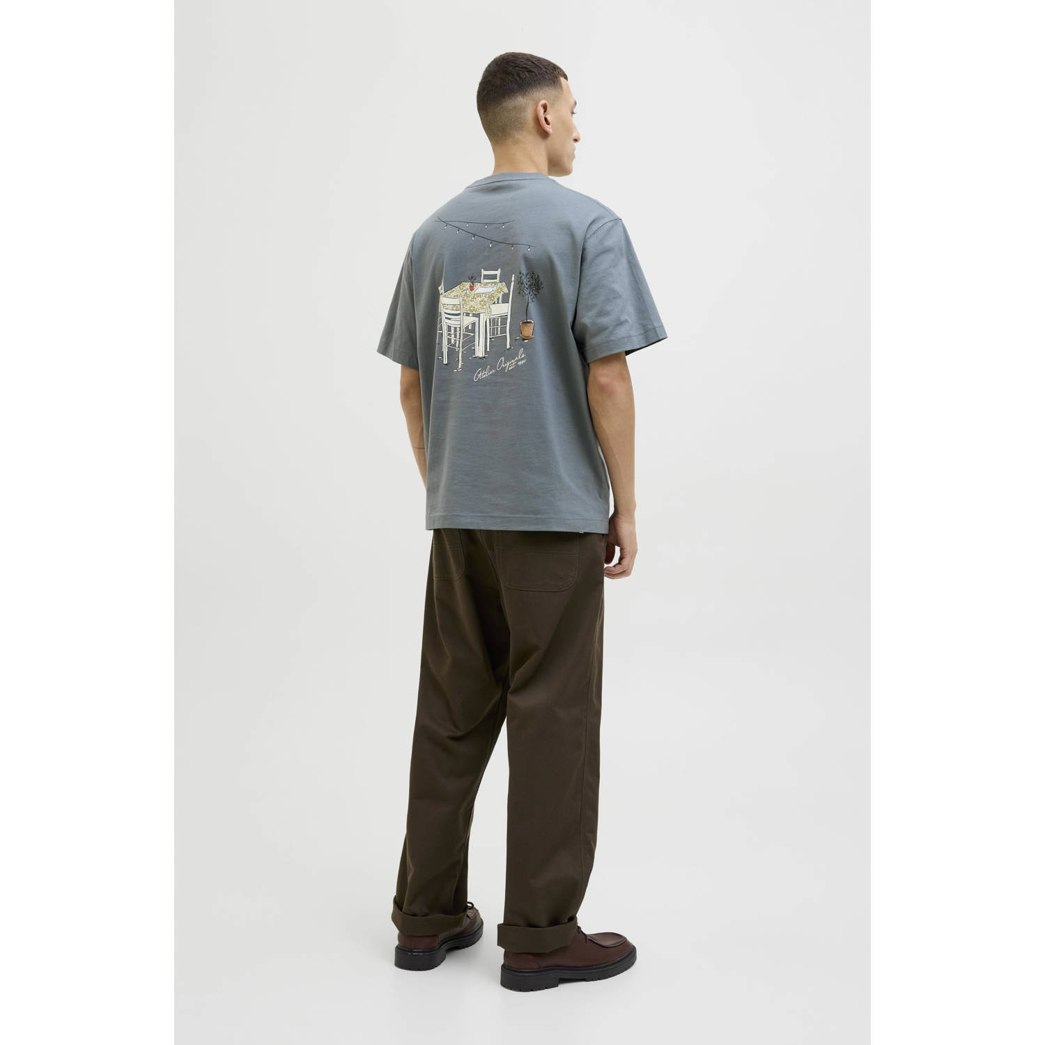 JACK & JONES ORIGINALS T-shirt grijsblauw