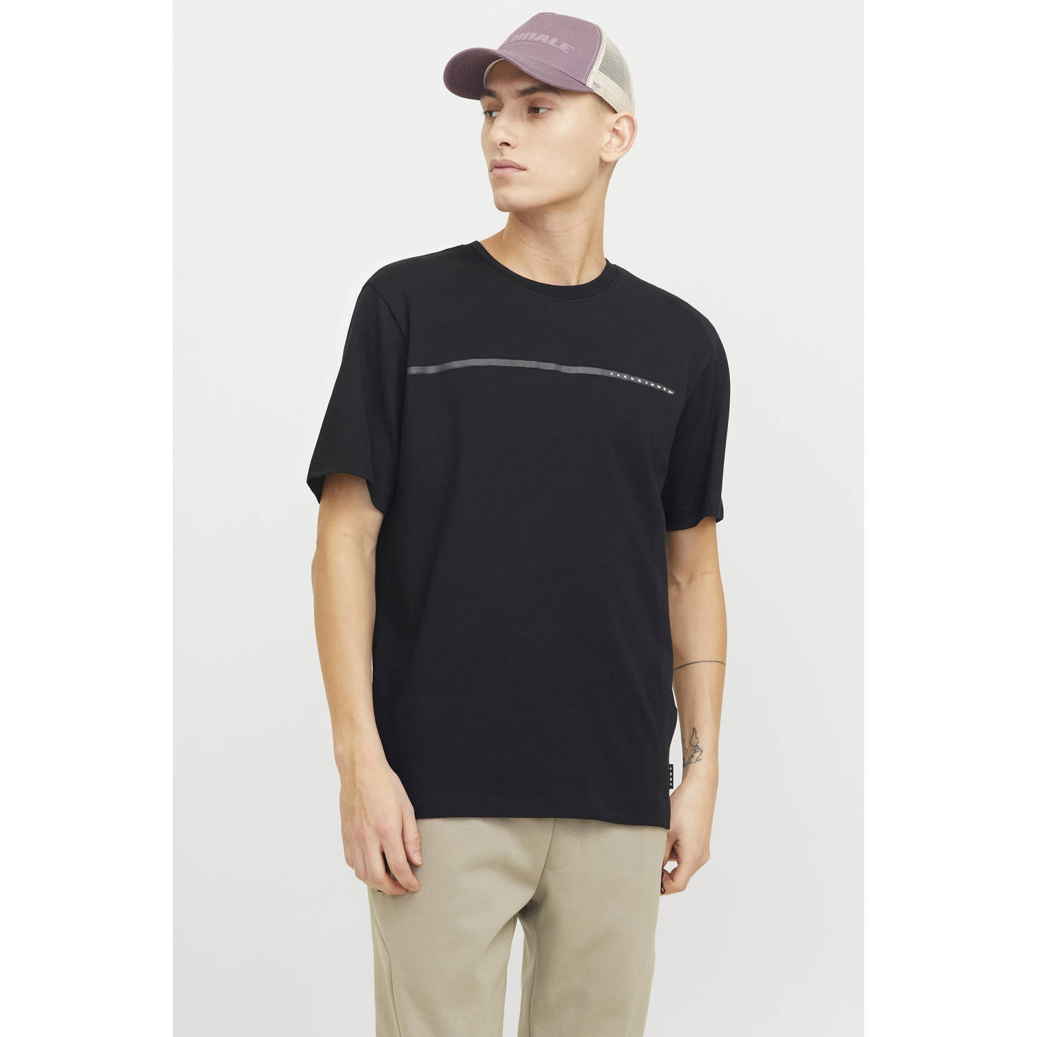 Jack & Jones T-shirt JCOFUSION FULL BRANDING TEE SS CREW NOOS