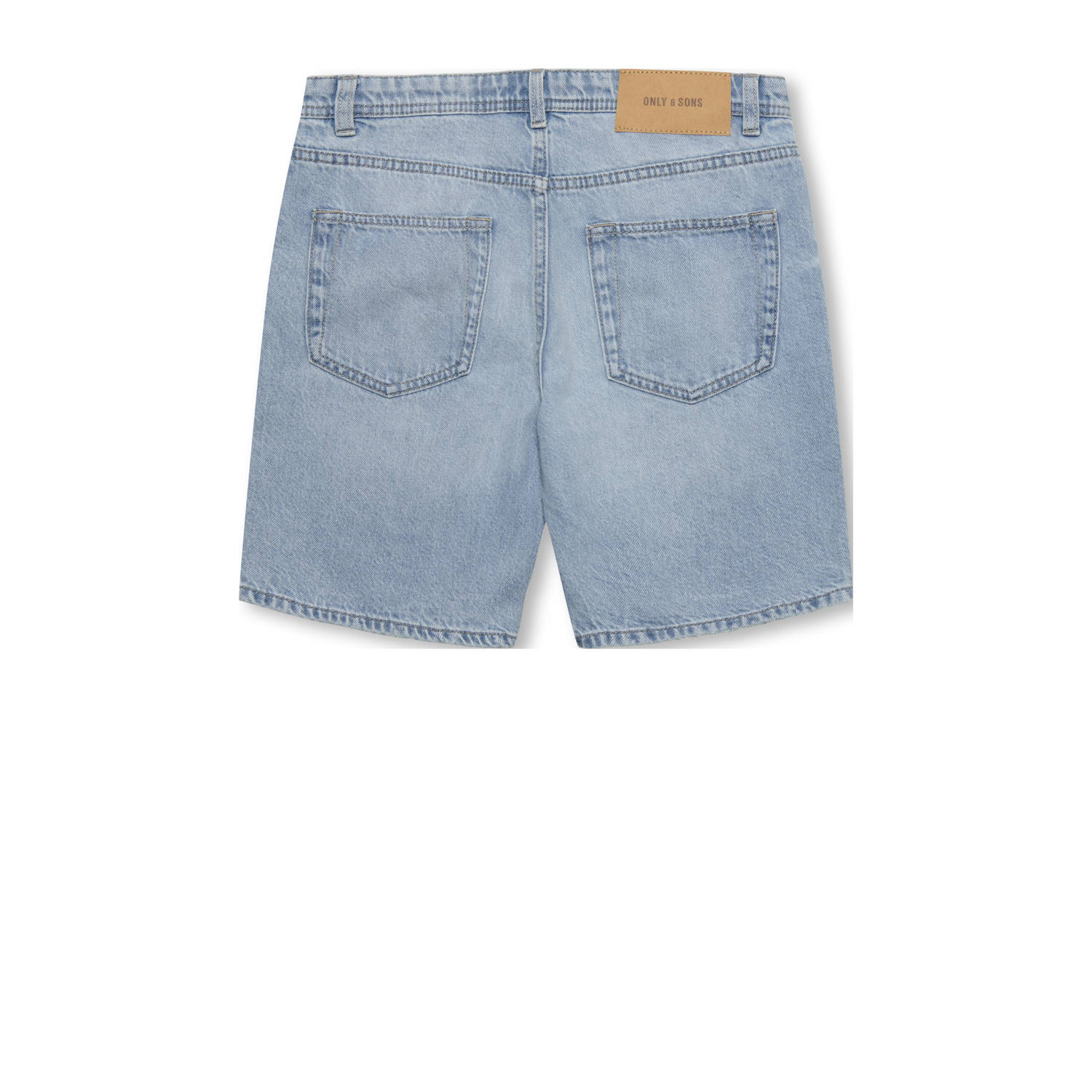 ONLY & SONS JUNIOR denim straight short light blue denim