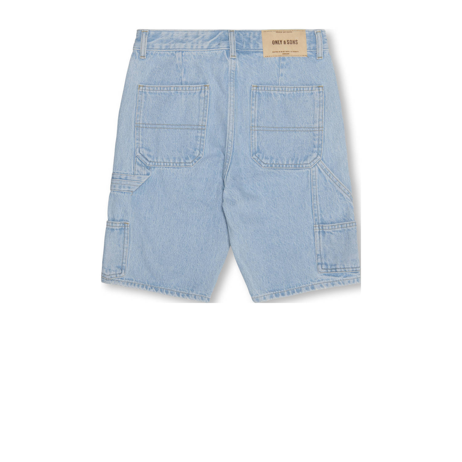 ONLY & SONS JUNIOR denim straight short light blue denim