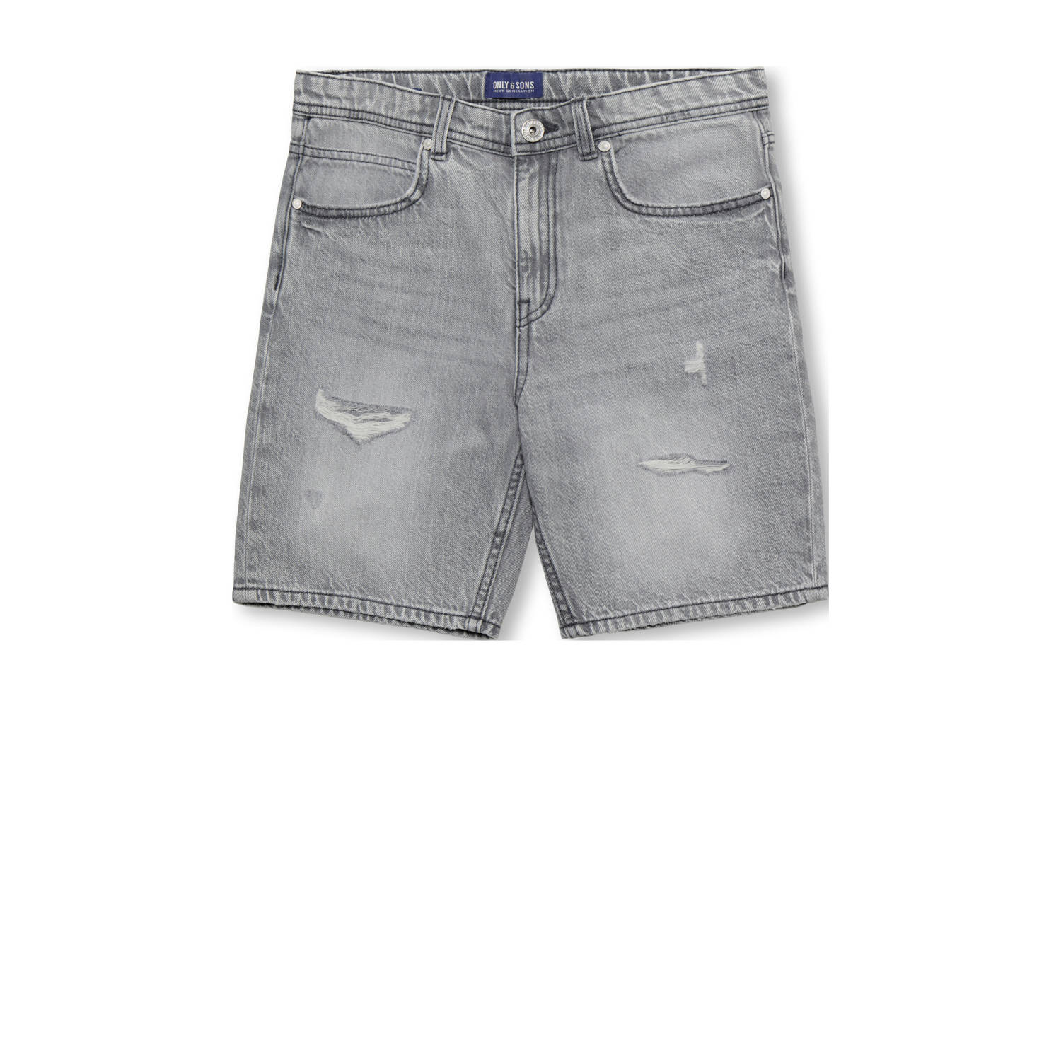 ONLY & SONS JUNIOR straight denim short grey denim