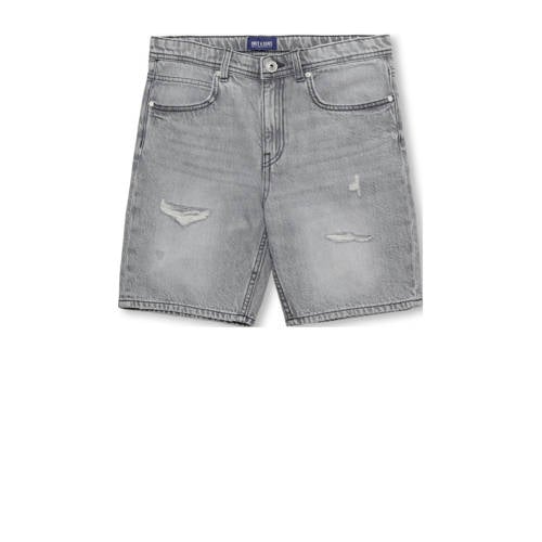 ONLY & SONS JUNIOR straight denim short grey denim afbeelding