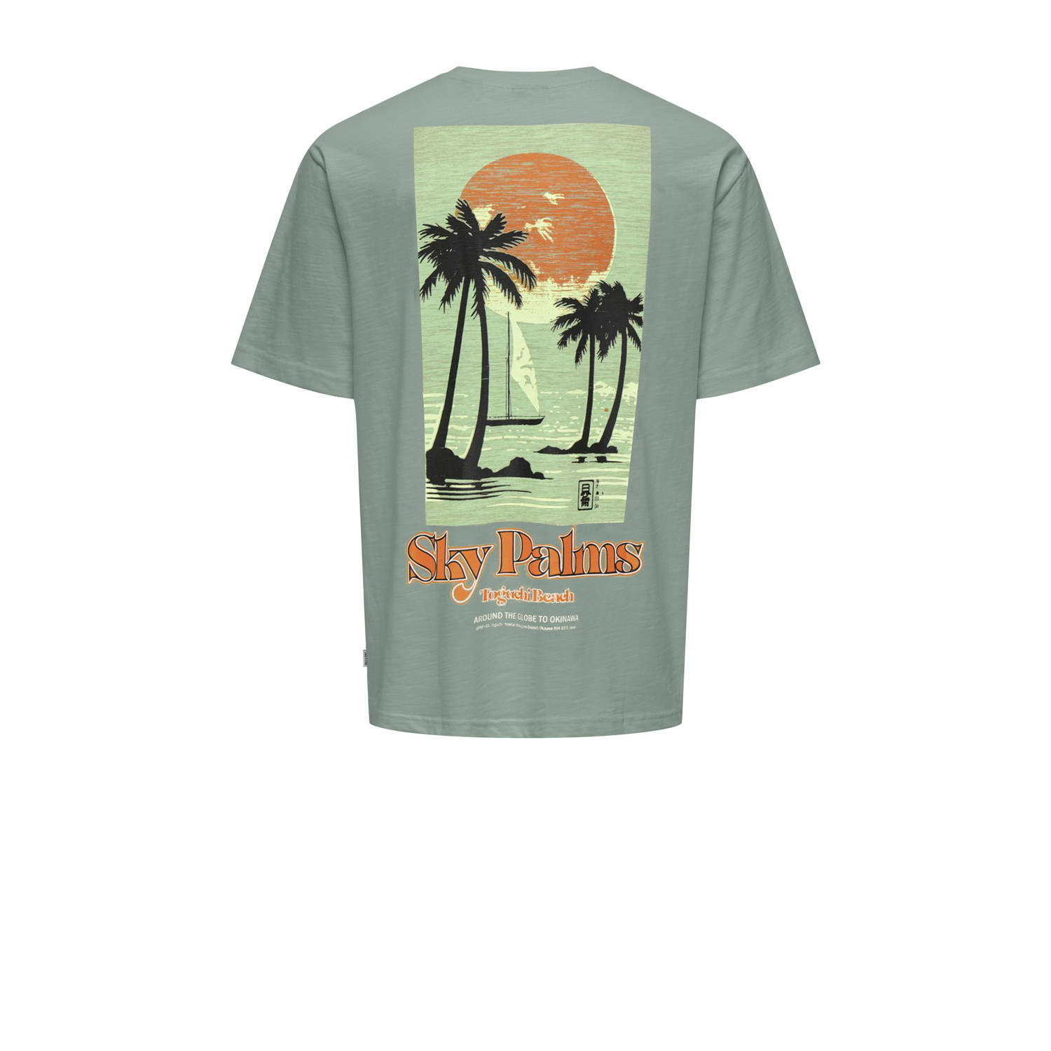ONLY & SONS JUNIOR T-shirt groen